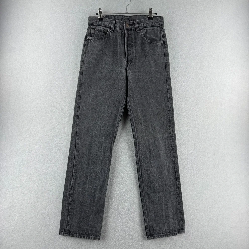 Vintage Levis Jeans Mens 29x32 (Fits 28x30) Black‎ 501 Straight 90s Made in USA